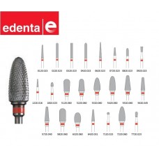 Edenta TC Cross Cut Burs - Fine - Red Band - 1pc - Options Available